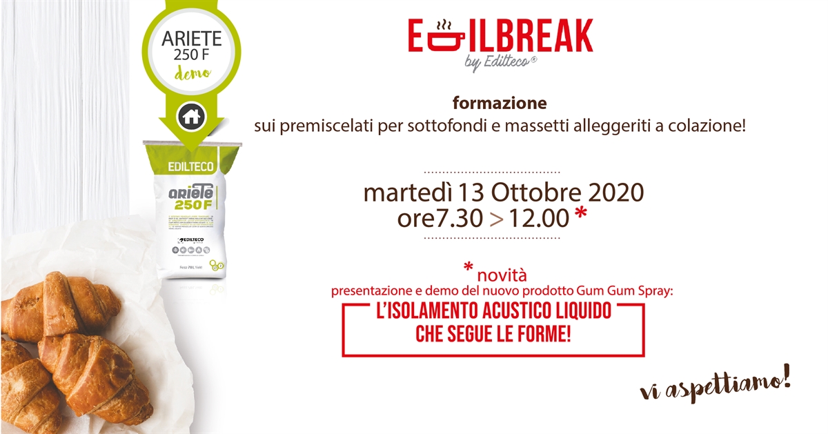 Edilbreak - corso di formazione - 13 ottobre 2020